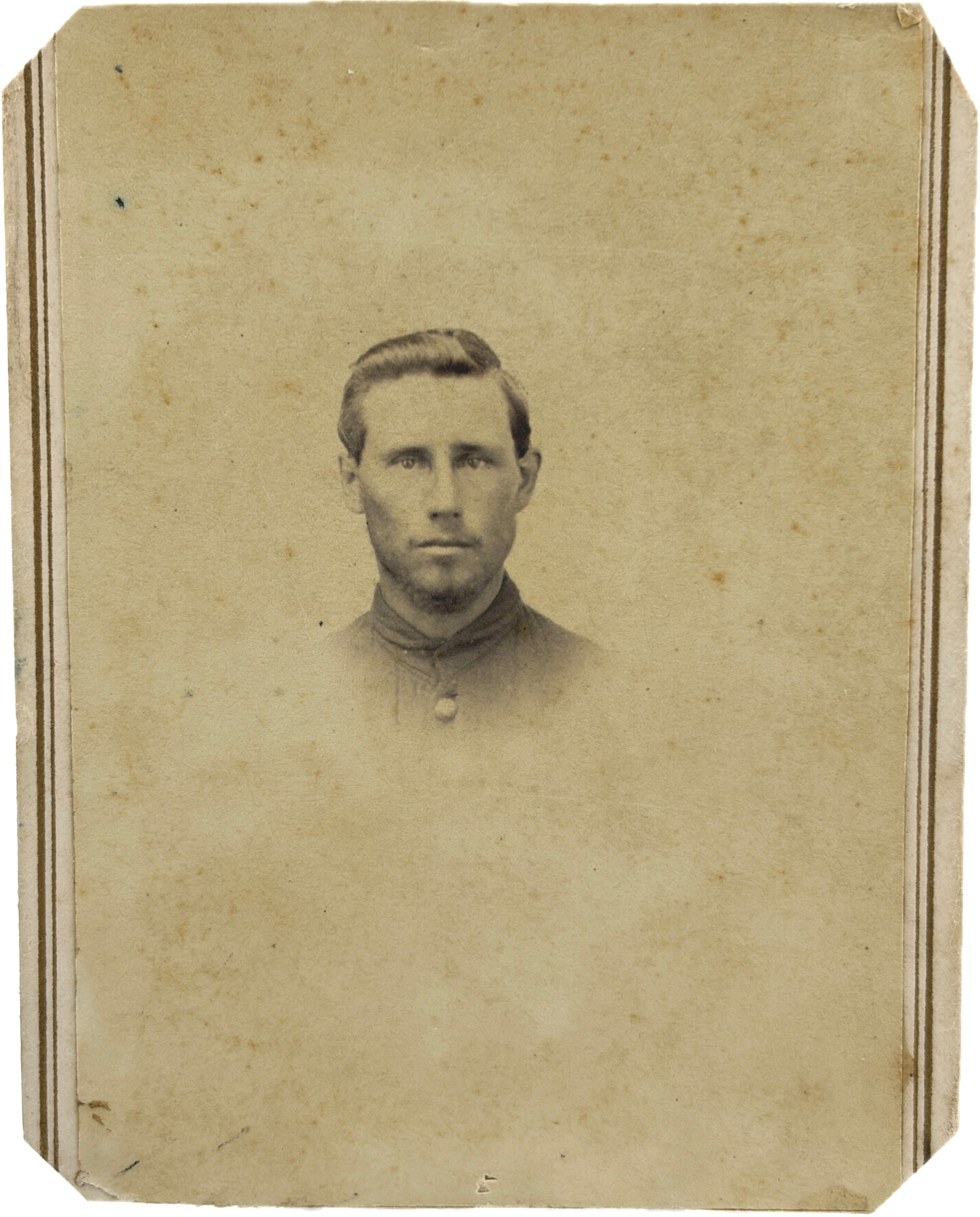 CDV of Union Soldier Benton Jones of the 141st Illinois Infantry Co. F