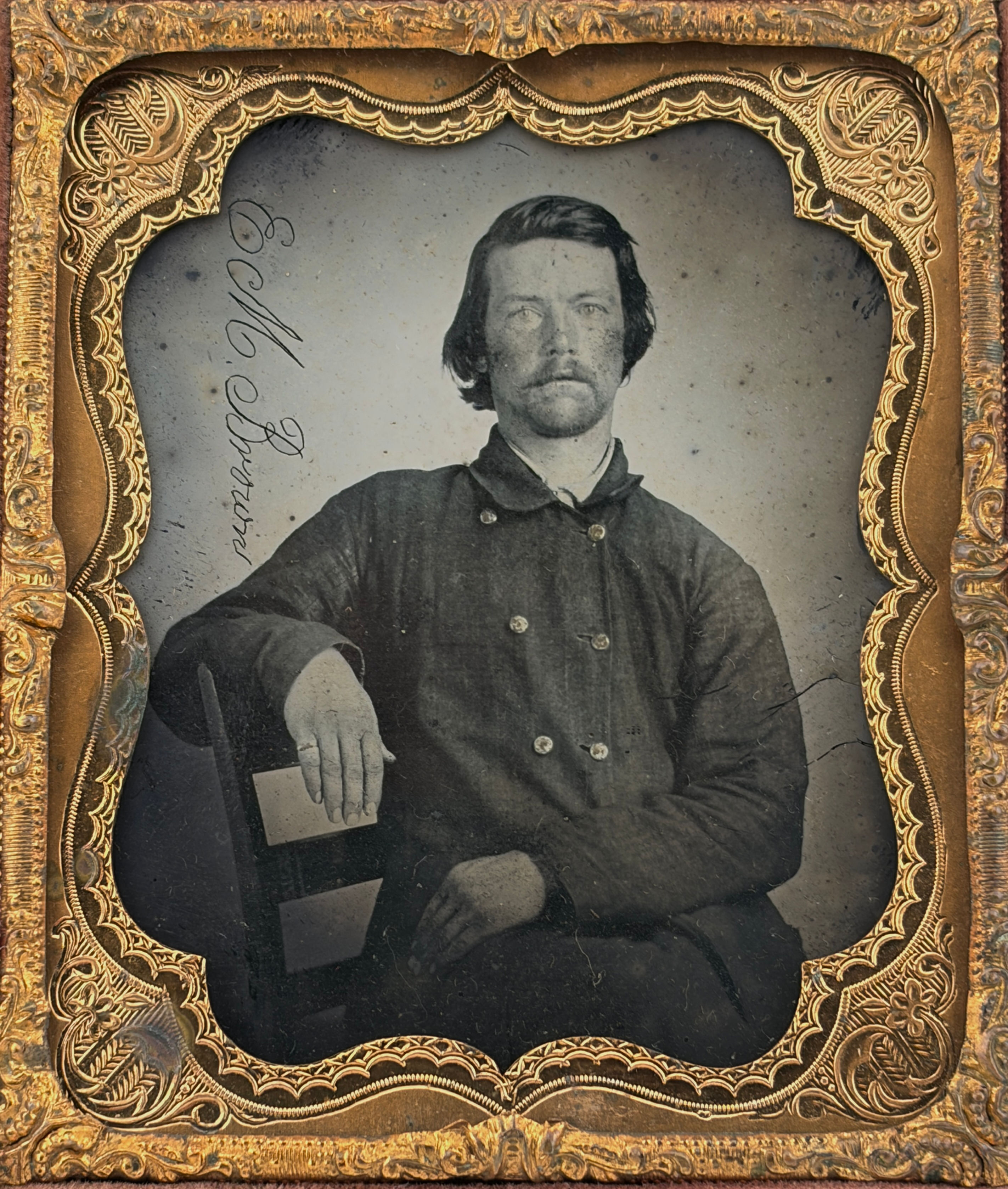 Identified 1/6th Plate Ambrotype of a Soldier in the 4th Tennessee Cavalry