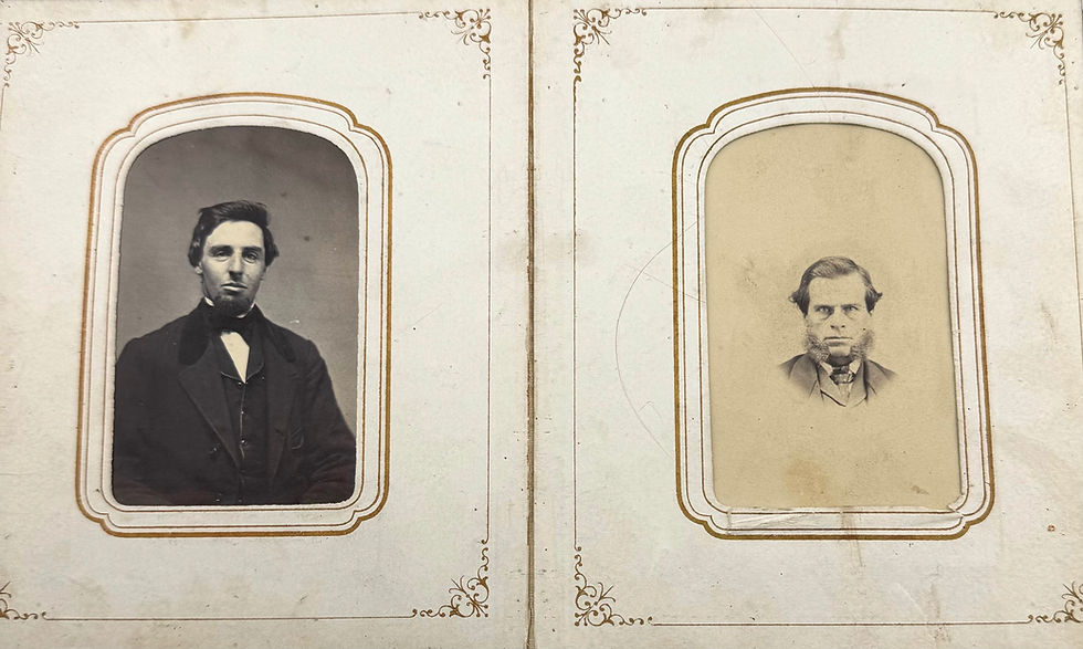 Thumbnail: Civil War Family New York CDV Photo Album Two Uniformed Soldiers
