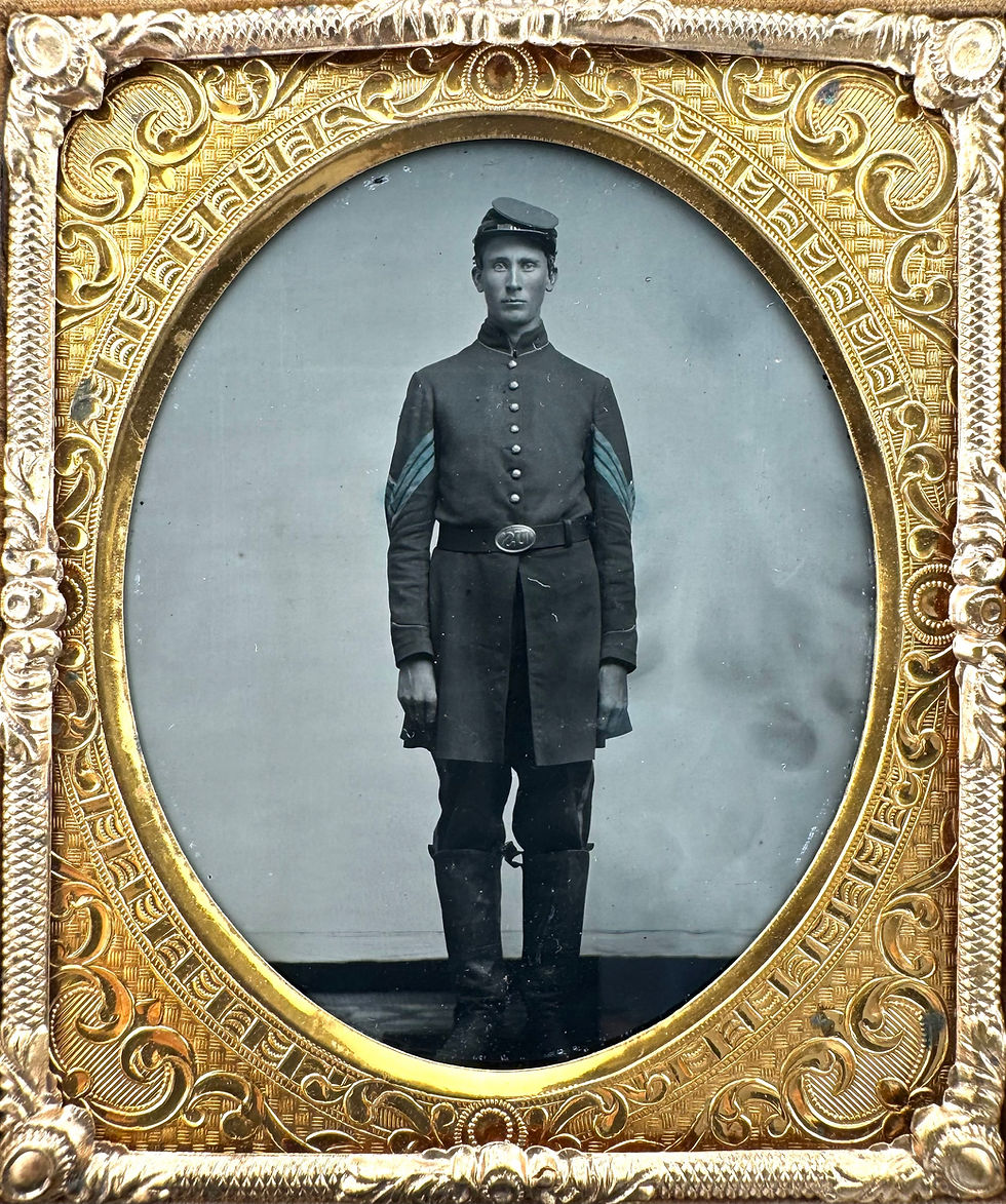 Thumbnail: 3 ID'ed Hard Images of 77th Illinois Infantry of Thomas C. Mathews