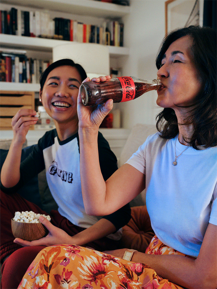Coca Cola Treat Night Ad retouched by Ela Calin for We Are Social