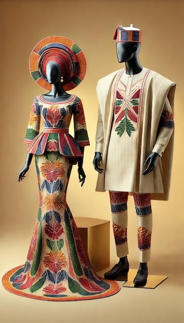 Spouse wearing matching outfits