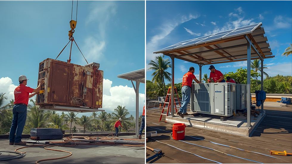 its a good time to replace old inefficient Air Conditioning and Refrigeration condensers.