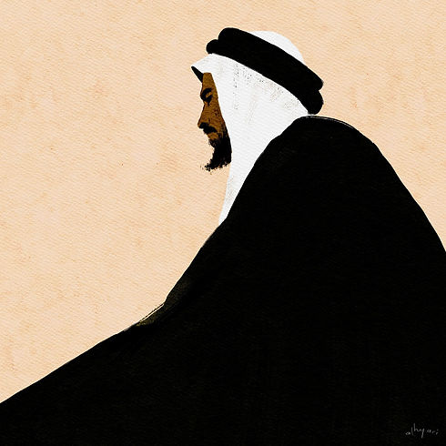 the-arab-sheikh-digital-portrait-painting-nft-art-for-sale-by-alhyari-art
