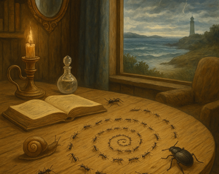 Découvrez comment les insectes et autres petites intrusions du quotidien peuvent devenir des miroirs symboliques de notre monde intérieur. Un article introspectif sur les limites, le chaos créateur et le discernement au seuil du sacré.