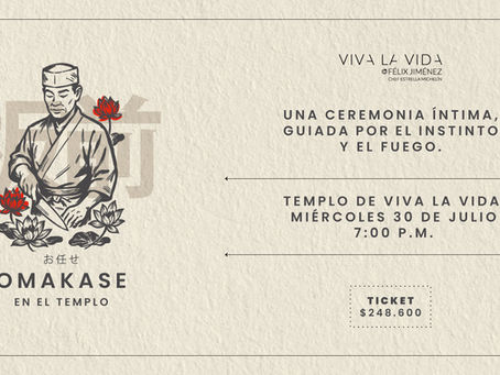 Cena Omakase en Bogotá: una noche secreta en Viva la Vida