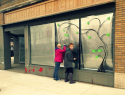 Taking old letters off the windows
