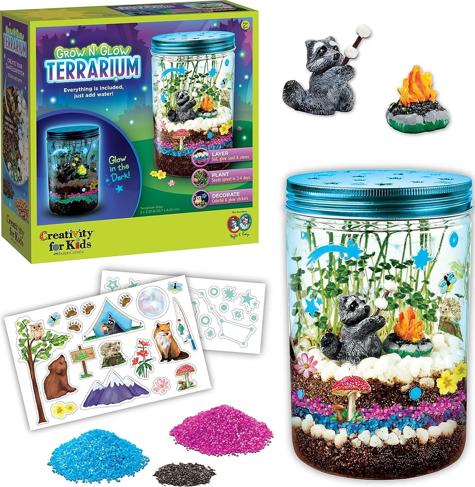 Grow 'n Glow Terrarium kit, unique gifts for kids