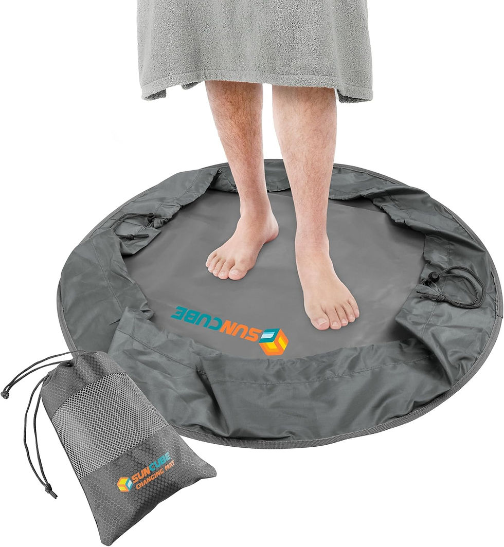 Sun Cube wetsuit changing mat, ideal gifts for surfers.