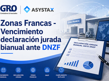Zonas Francas - Vencimiento declaración jurada bianual ante DNZF