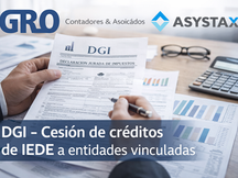 DGI – Cesión de créditos de IEDE a entidades vinculadas