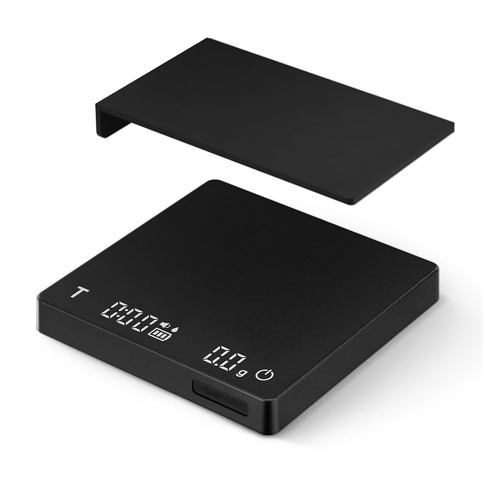 Black digital coffee scale, gifts for home baristas