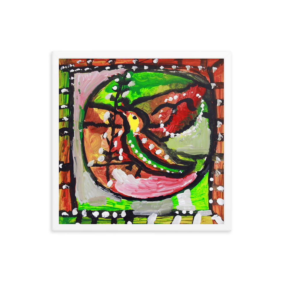 Thumbnail: Ines Villalobos - Bird (1) Framed Print