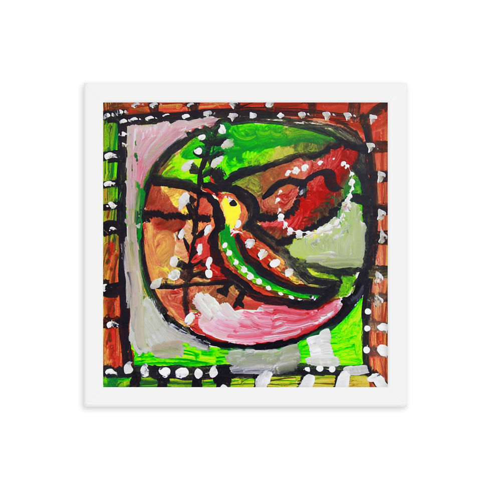 Thumbnail: Ines Villalobos - Bird (1) Framed Print