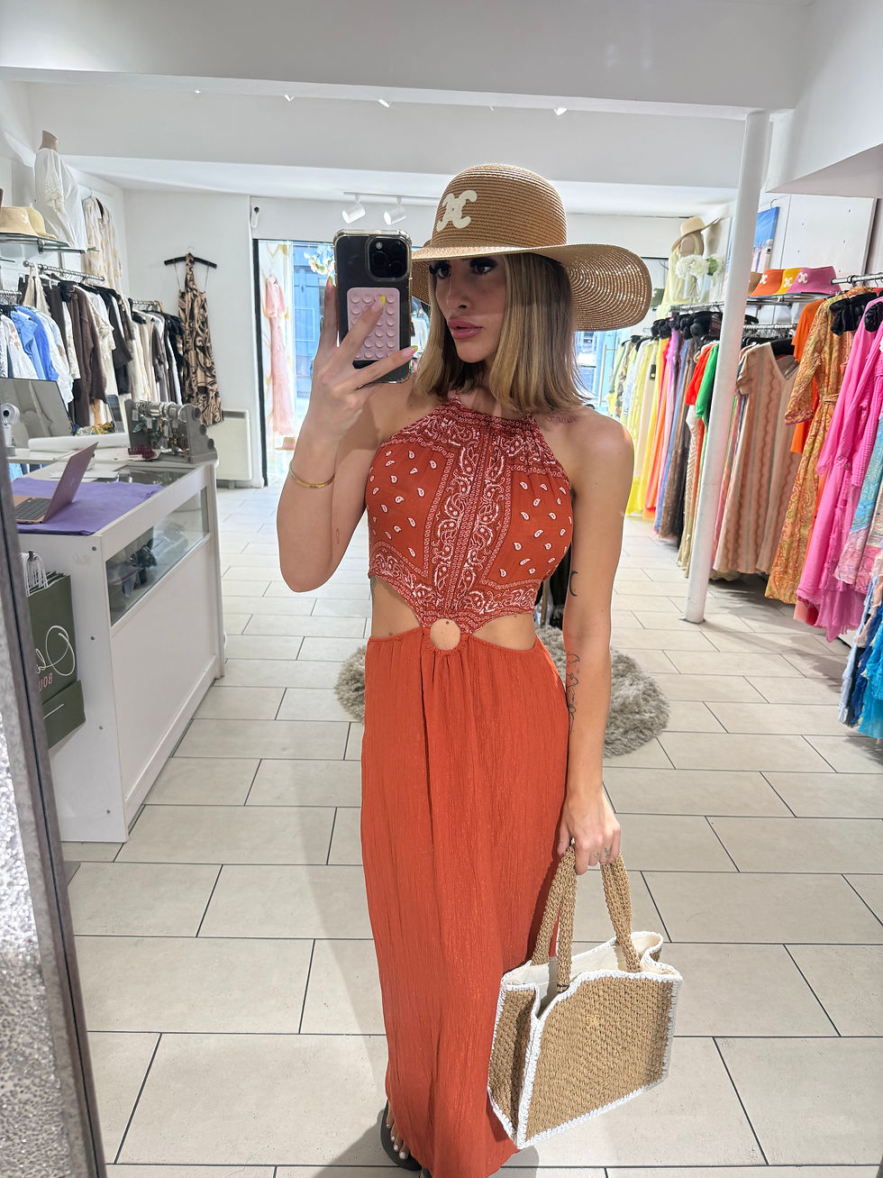 Thumbnail: Wide Brim Raffia CC Sun Hat - Cream 