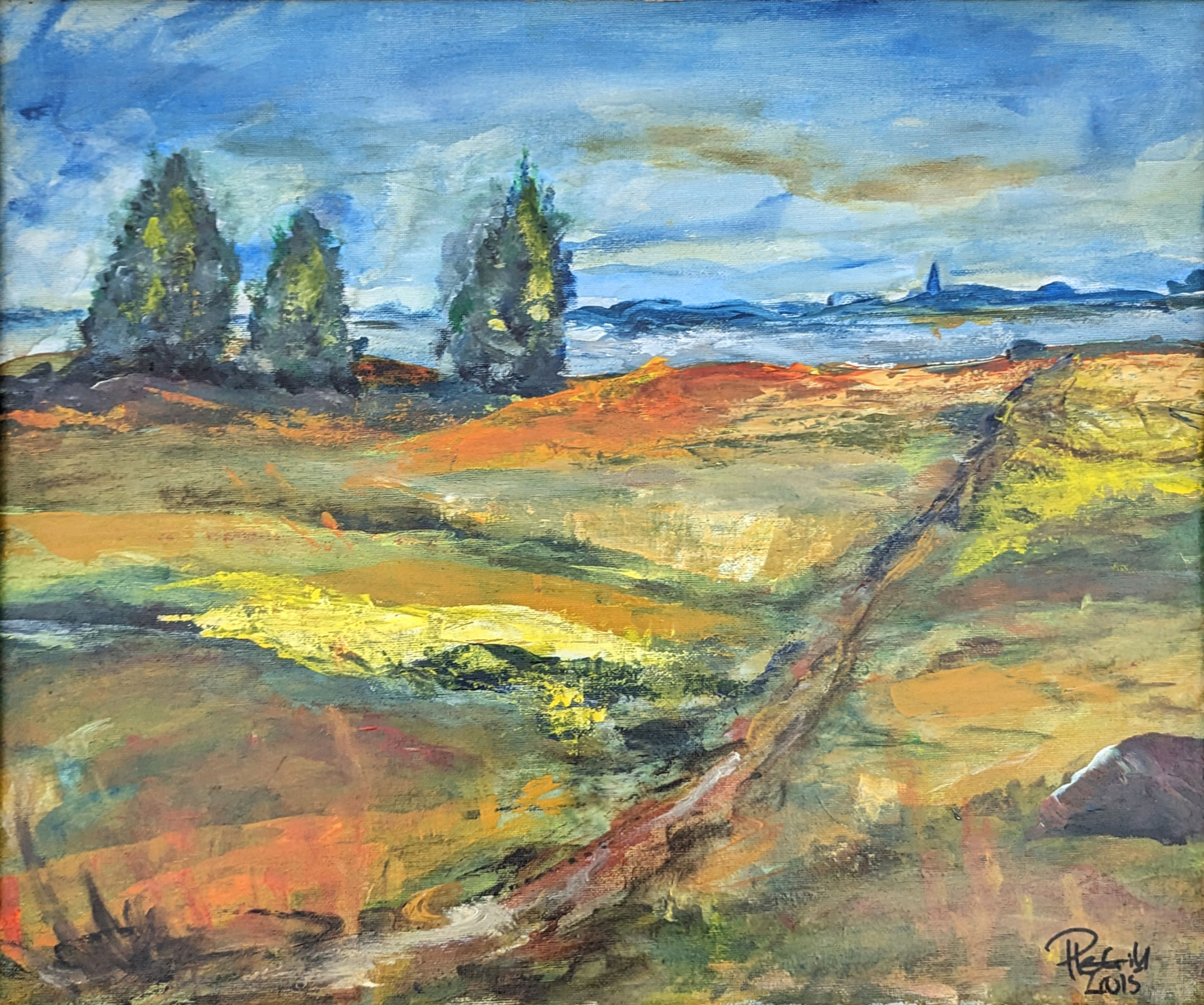 Hiddensee Blick nach Schaprode im Herbst