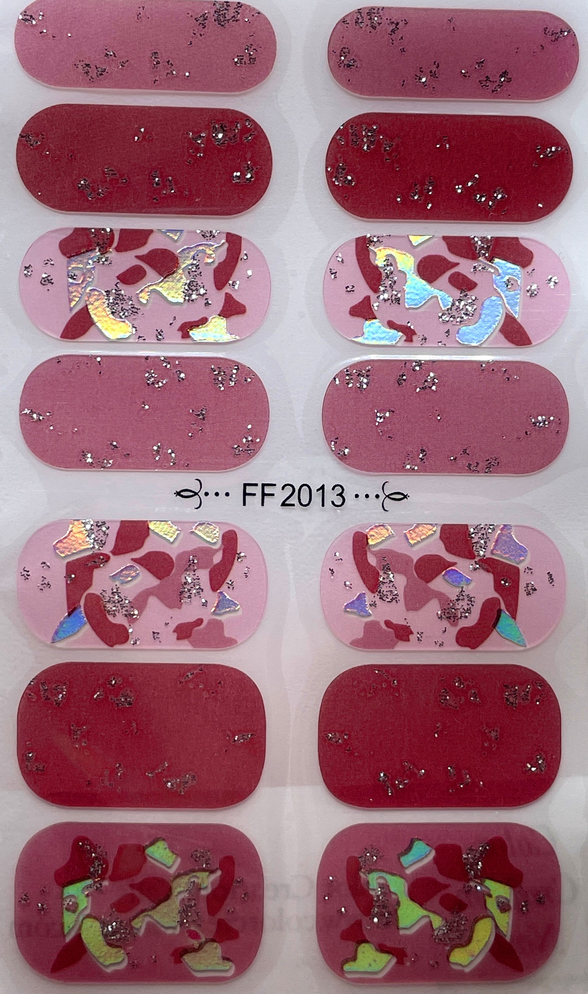 FF2013 (Pink Holo & Glitter Camouflage Design)
