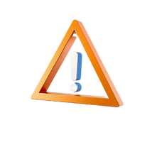exclamation point inside triangle symbol