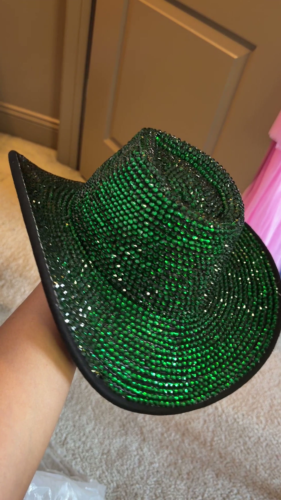Thumbnail: Green Rhinestone Hat