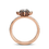 Miniature : rose gold Aurora Pavé Ring standing upright