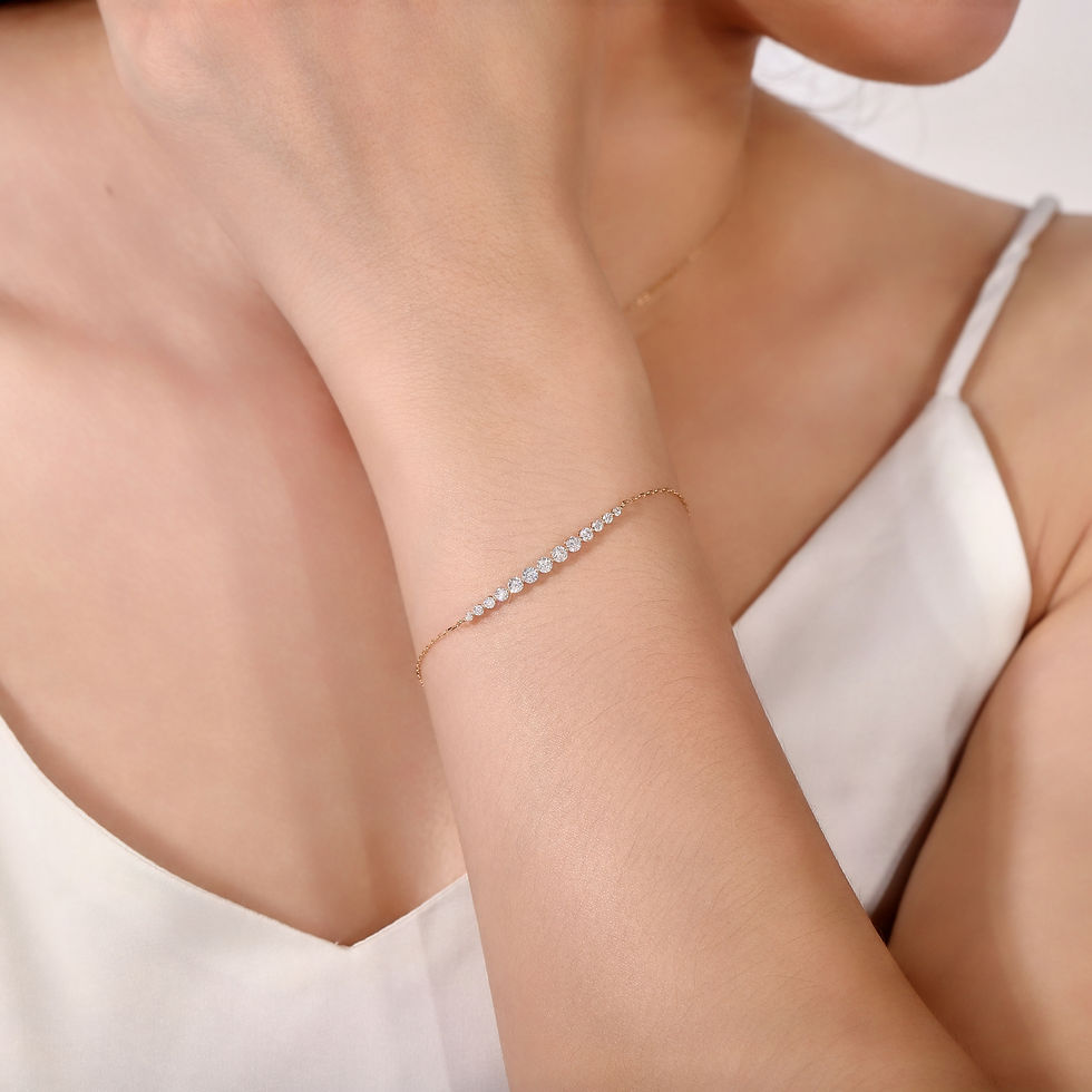 Miniature : Bracelet Crescendo Diamond - Or Jaune