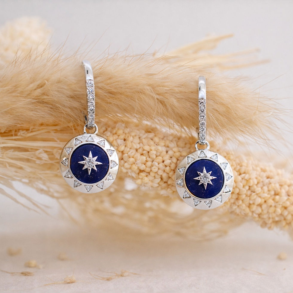 Thumbnail: Éclat Solaire Earrings - Lapis Lazuli