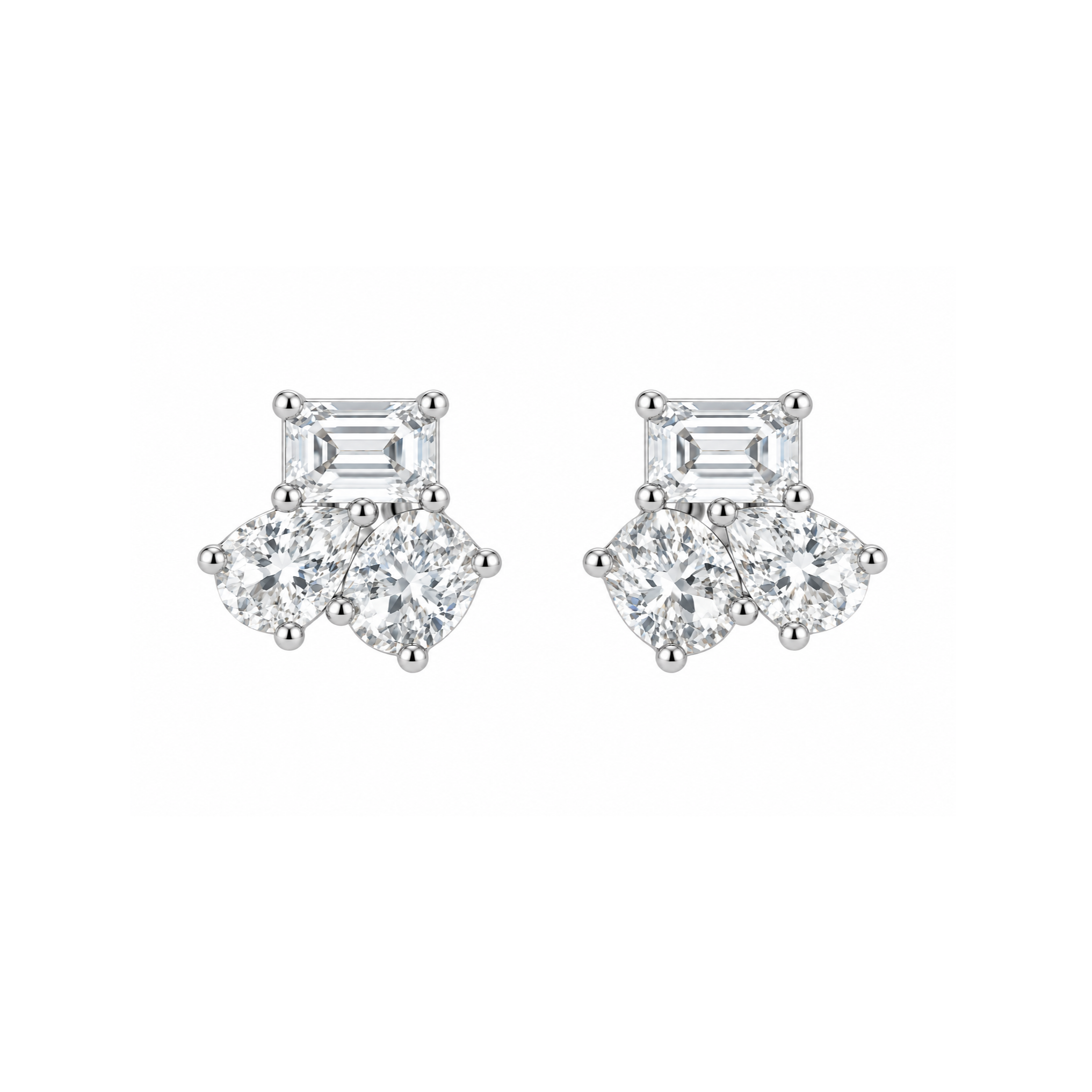 Three Diamonds Earrings