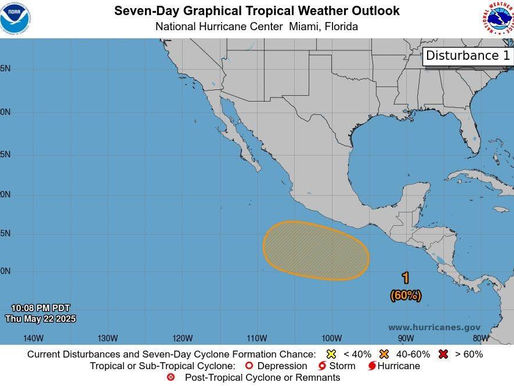 Aumenta al 60% la probabilidad de ciclón frente a costas de Guerrero y Oaxaca