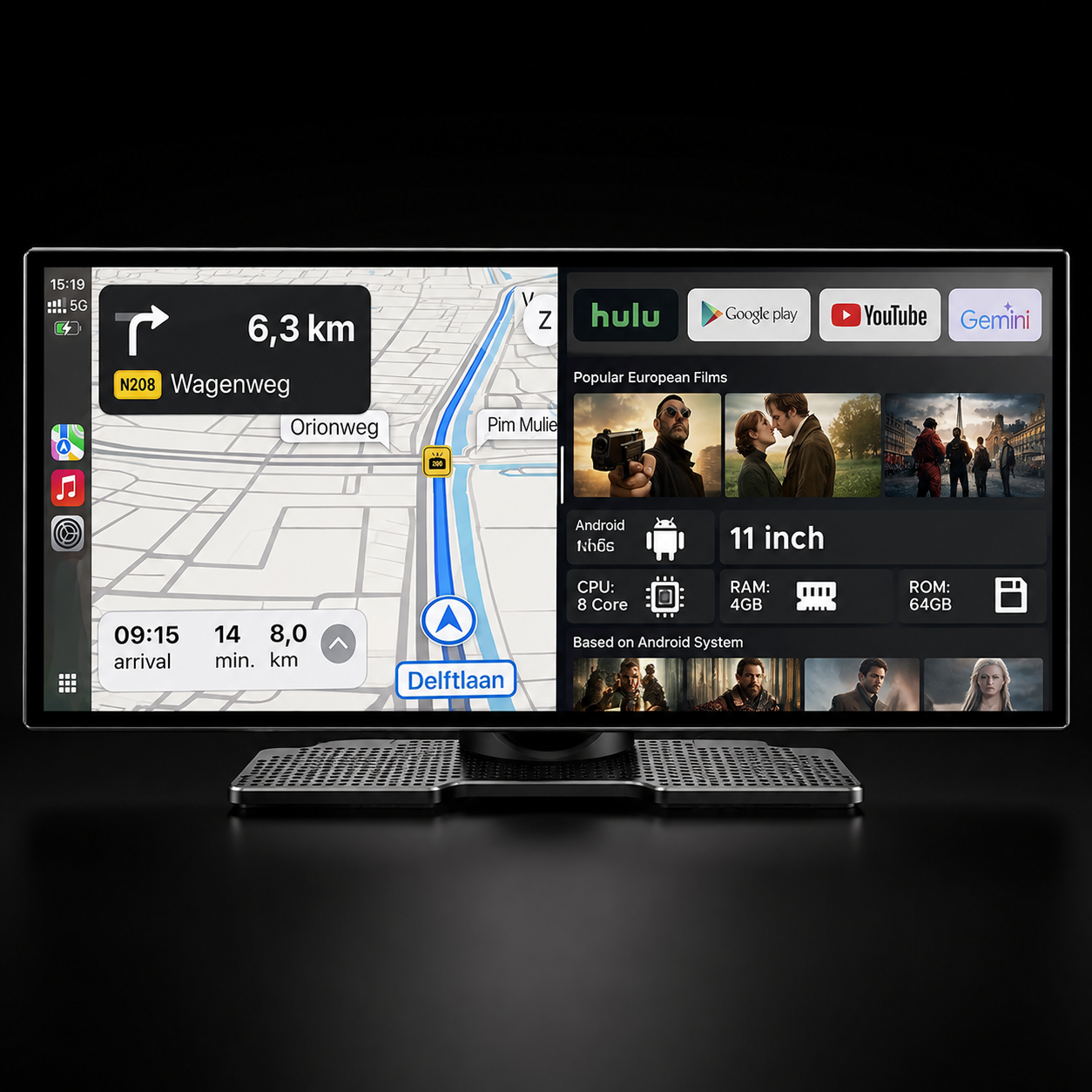 RC32 AI Portable CarPlay Display