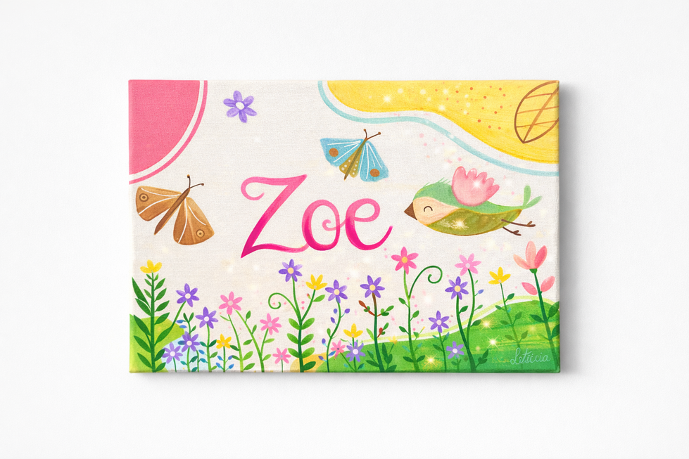 Quadro Infantil Personalizado - Zoe