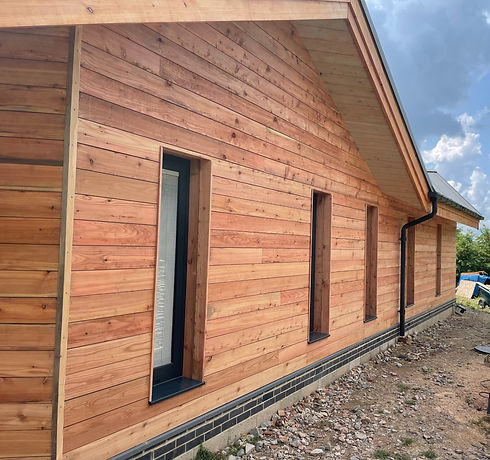 Timberframe Dwelling Build Project, external cladding