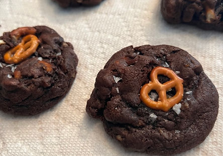 Sea Salt Chocolate Pretzel Cookies