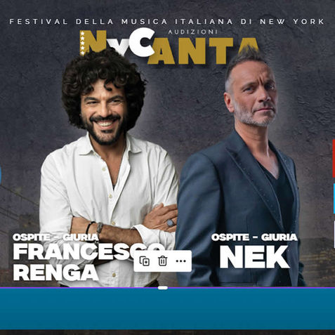 Renga e Nek ospiti al contest di canto NYCanta 2024
