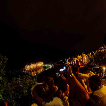 Vista da queima de fogos do morro da urca