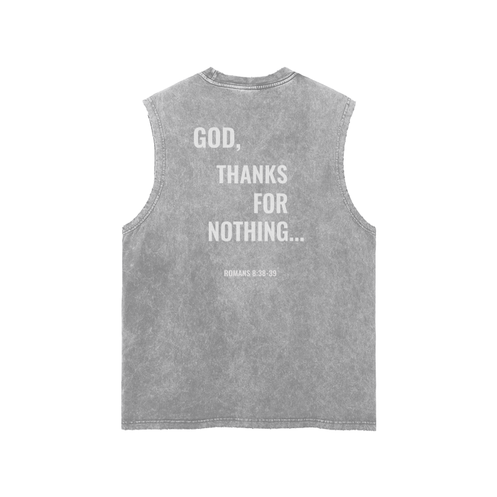 Thumbnail: Snow Washed Frayed Hem Tank Top