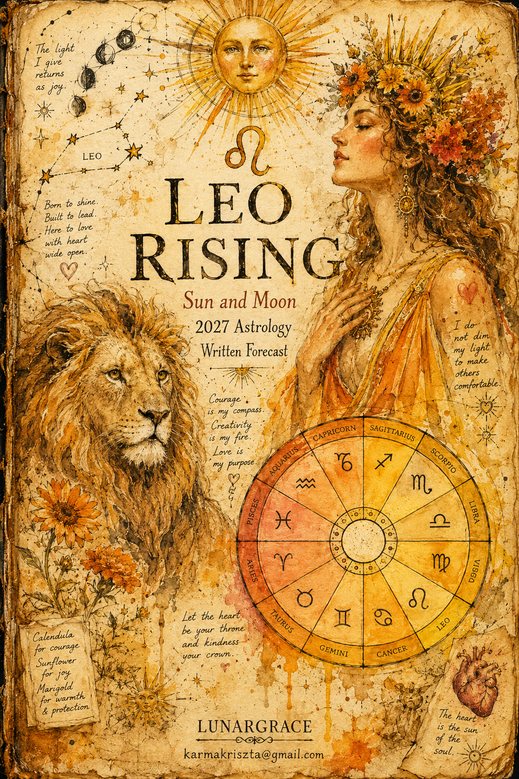 Leo Rising, Sun and Moon 2027 Astrology Forecast