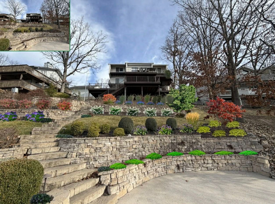 Visually enhanced landscape design in Lake of the Ozarks