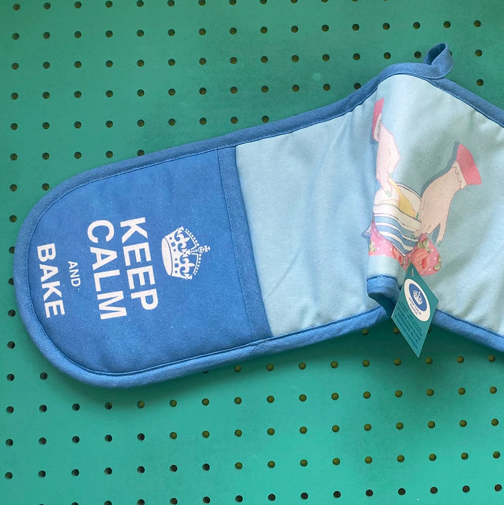 Thumbnail: Vintage Style Oven Gloves Keep Calm and Bake