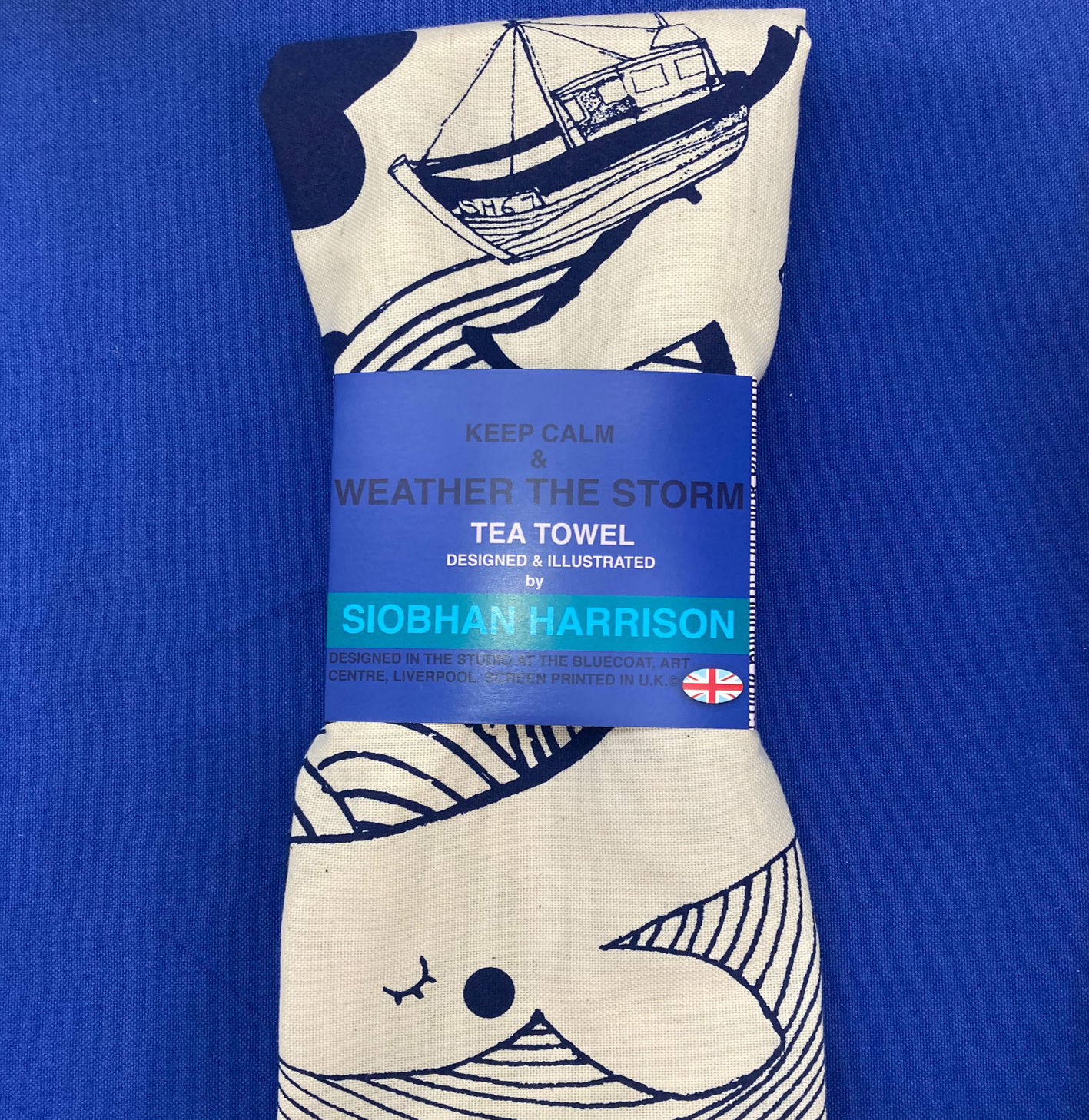 Keep Calm & Weather the Storm Tea towel