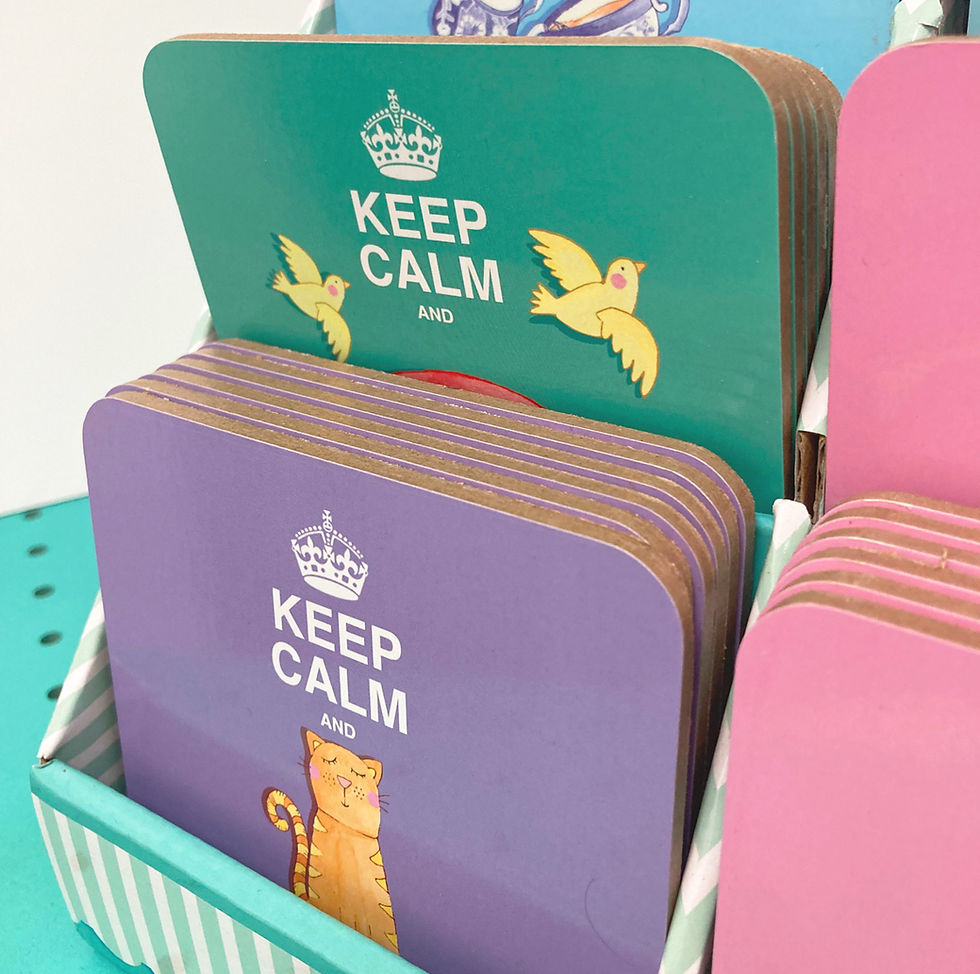 Thumbnail: Keep Calm Coasters 6 Assorted Cat/Dog/Garden set of 36 £1.50 per unit