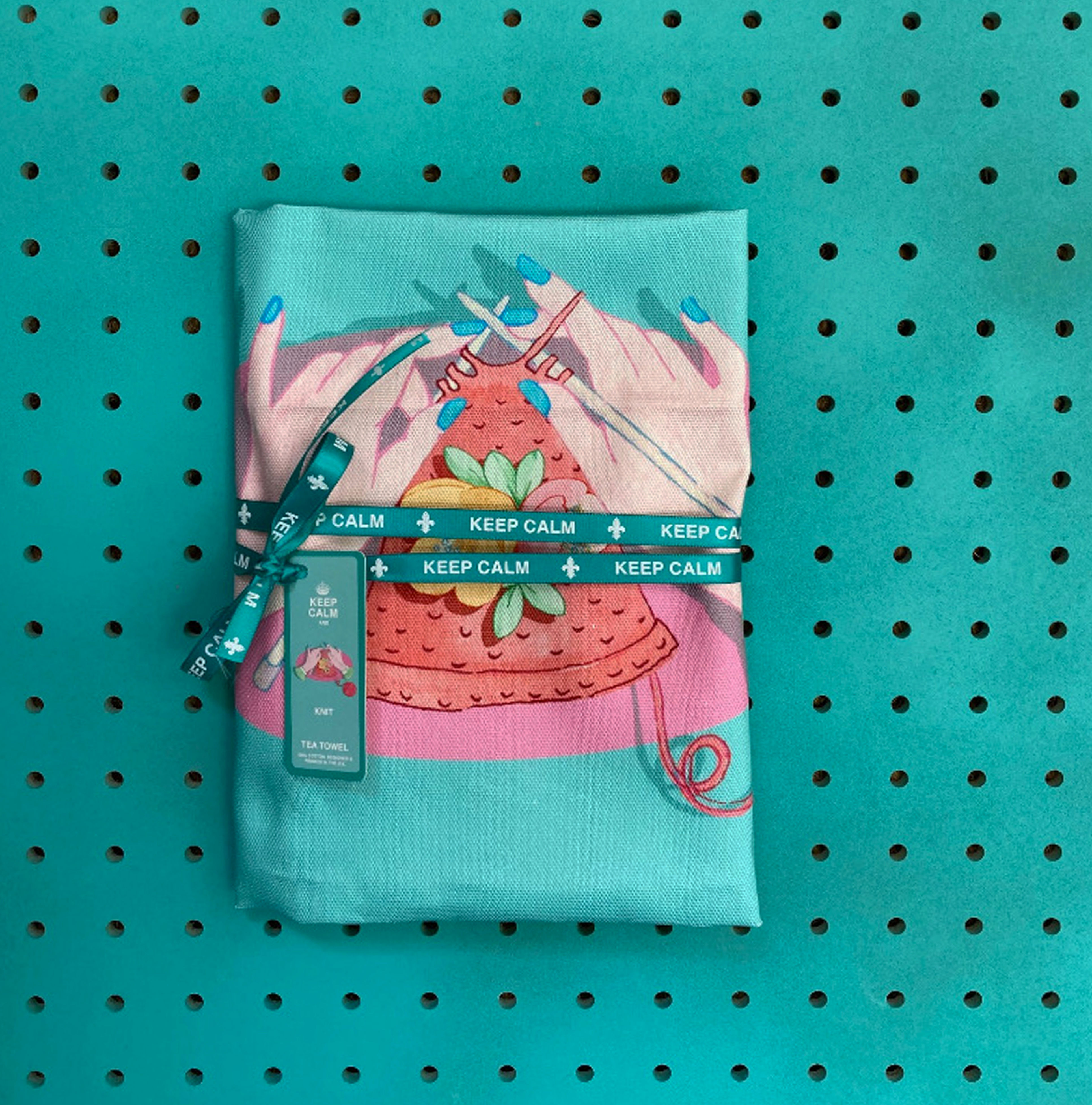 Keep Calm and Knit Tea towels  sets of 3