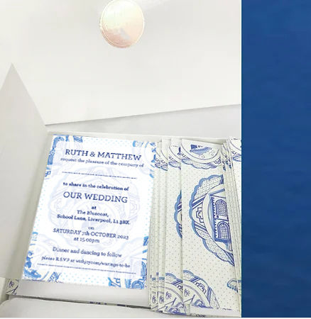 Thumbnail: Bluecoat Wedding Invites Bespoke Inserts Box set Forty