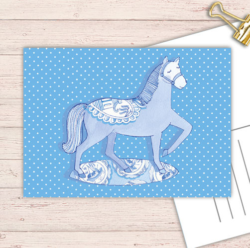 Thumbnail: Willow Love Birds Range Postcard  set of 12 Horse