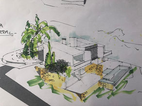First sketches of a new villa in Javea - Costa Blanca 