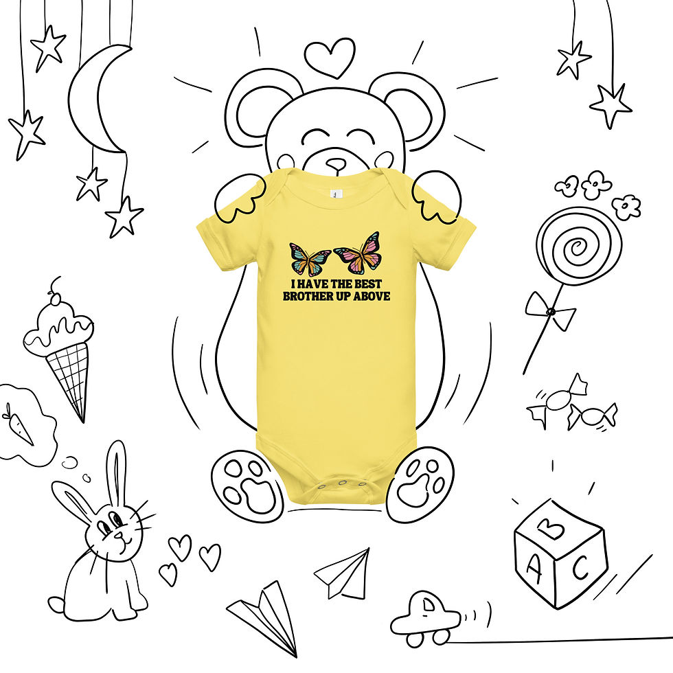 Thumbnail: I Have the Best Brother Up Above Baby short sleeve one piece
