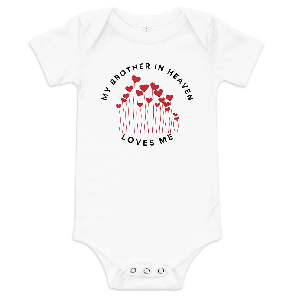 Thumbnail: My Brother In Heaven Loves Me Baby short sleeve one piece