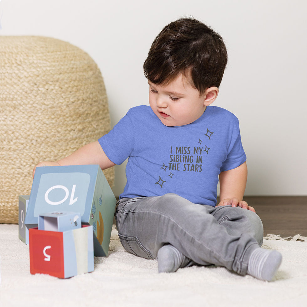 Thumbnail: I Miss My Sibling In The Stars Toddler Short Sleeve Tee