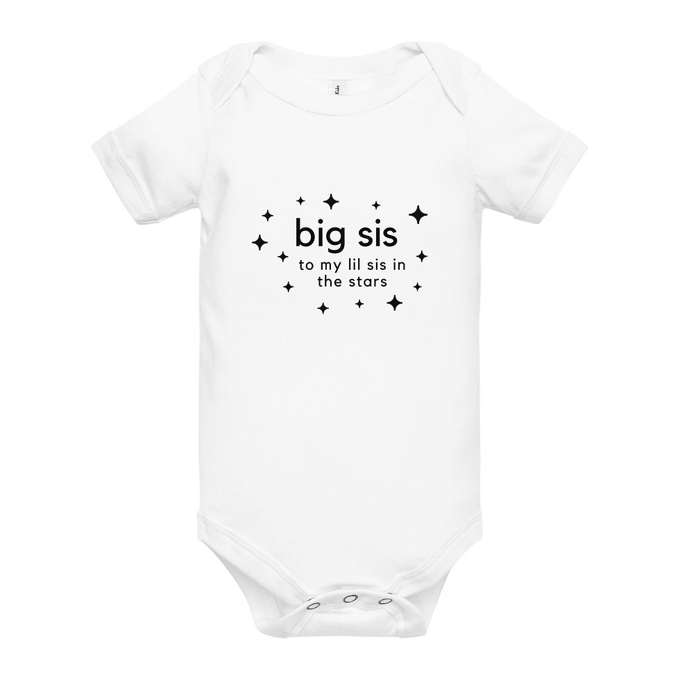 Thumbnail: Big Sis to my Little Sis in the Stars Baby short sleeve one piece