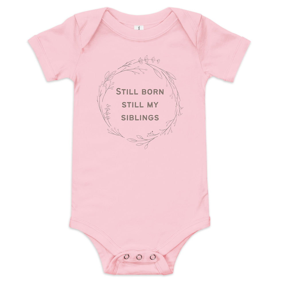 Thumbnail: Still Born Still My Siblings Baby short sleeve one piece