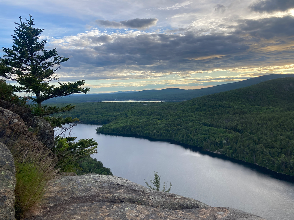 View of Echo Lake from the Beech Cliff Loop in Acadia